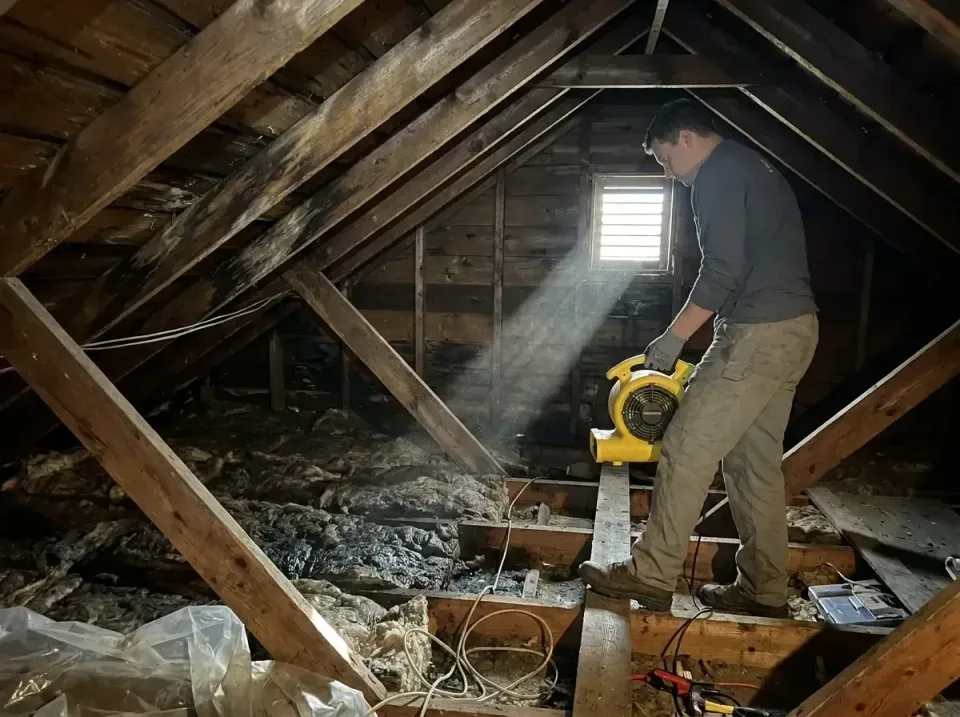 attic-water-damage-drying-proc-007 — frequently asked questions, Emergency Water Extraction & 24/7 Flood Response in Leadvil…